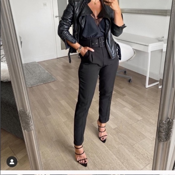 Bloggers fav Zara black high waisted pants - Picture 5 of 12